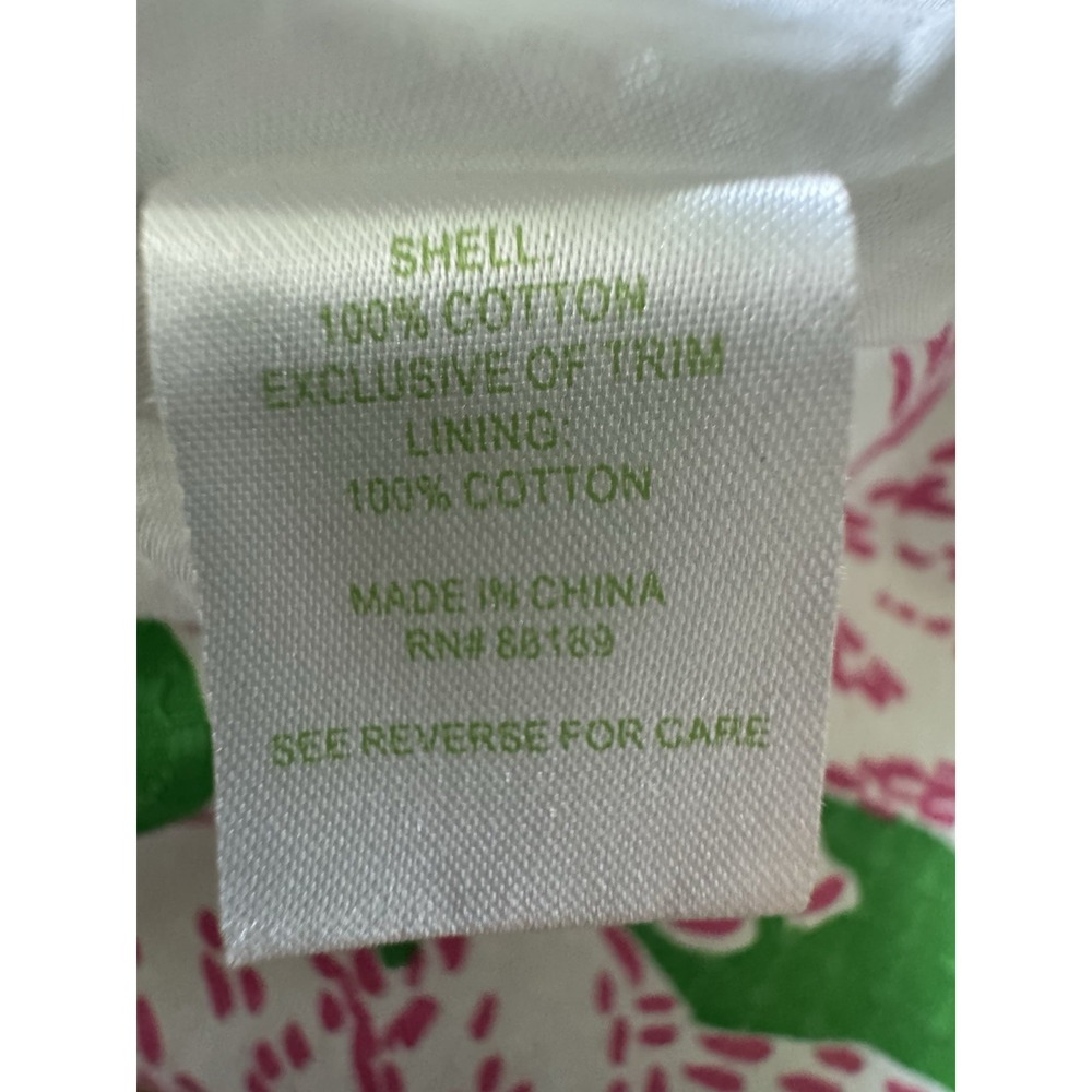Lilly Pulitzer Amberly Strapless Dress Prep Green Pink Twinkle Floral Sz 2 - Picture 8 of 14